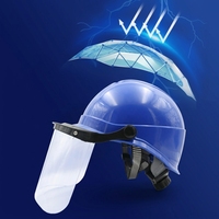 Casque de sécurité isolant anti-choc à quatre points pour la fabrication industrielle, avec masque intégral pour la construction électrique