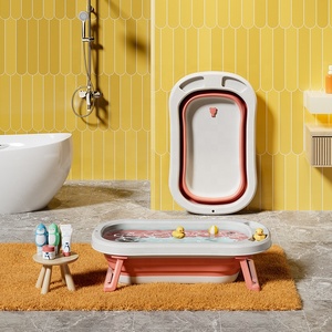 Hot bán bé bồn tắm Pad nổi hỗ trợ chỗ ngồi Mat có thể gập lại ngâm phòng tắm bồn tắm trong nhà PP + TPE chất liệu 5 năm bảo hành - Product Image 1