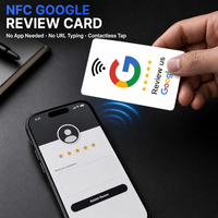 Carte de visite NFC215 en PVC personnalisée, activée par téléphone portable, 504 bits, pour les commentaires sur les réseaux sociaux pour les restaurants et les hôtels
