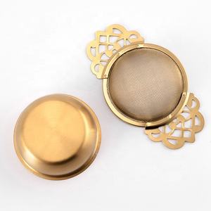 Filtro filtro per infusore per tè in maglia sfuso in acciaio inossidabile con doppio manici a fiori - Product Image 3