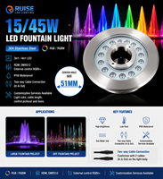 Pemasok Tiongkok lampu air mancur LED lanskap Stainless Steel IP68 24V RGBW/RGB kontrol DMX512
