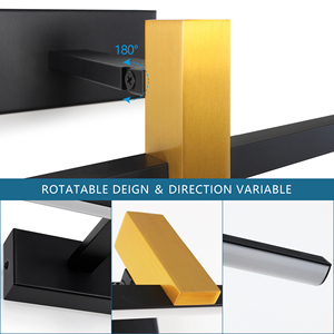 Applique murale LED moderne 12W avec indice de protection IP44 pour miroir de salle de bain, coiffeuse et usage hôtelier - Product Image 3