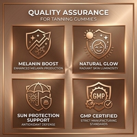 Gummies de Soutien Immunitaire Antioxydant à Marque Blanche OEM/ODM pour un Bronzage Naturel et un Éclat Solaire Sans Soleil – Complément de Bronzage Naturel