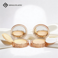 Boîte à coussin d'air transparente et recyclable pour emballage cosmétique, poudre libre, conteneur compact en plastique, miroir, éponge, crème BB