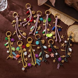 Nuova Moda Ciondolo Colorato a Forma di <span class=keywords><strong>Conchiglia</strong></span> con Cordino, Ciondolo a Forma di Lisca di Pesce, Collana Fai da Te per Donna, Regali, Gioielli, Ingrosso - Product Image 4