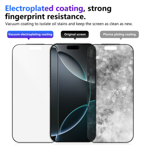 Aurey Chống-Bụi Chống-Tĩnh 3D Phim Thủy Tinh Matte Độ Cứng Cao Kim Cương Giống Như Carbon Di Động Bảo Vệ Bìa Đối Với iPhone 17 Pro - Product Image 4