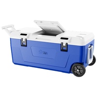 Boîte de pêche en mer en plastique épaissi SenTai, capacité 100 litres, avec roues, glacière pour poissons vivants, boîte de pêche à la ligne en plein air