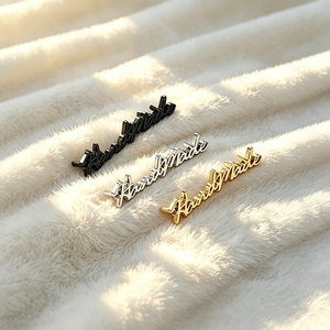 Zinc Alloy Polished Metal Label for Jeans & Jackets, Custom Made Metal Labels for Clothing Brand Logo Decor - Product Image 2