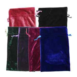 Custom Logo Card Marble Jewelry Money Crystal Gift Party Reusable Colored <b>Drawstring</b> Velvet Bag - Product Image 2