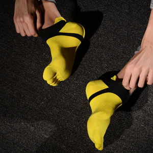 Chaussettes d'été en filet à 5 doigts pour hommes, respirantes, en coton, maille sportive, anti-frottement, Liaoyuan, vente en gros d'usine - Product Image 3
