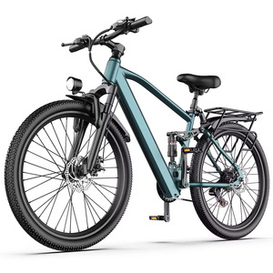 Bicicleta Urbana para Adultos de Acero con Motor de 26 Pulgadas, Batería de Litio de 36V 8AH, Transmisión de 21 Velocidades, Motor en la Rueda Trasera, Doble Suspensión y Frenos de Disco Dobles - Product Image 3