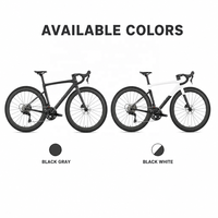 Vélo de course sur route 700C ES7000 14 vitesses avec freins à disque hydrauliques sans fil et jeu de roues en carbone pour la compétition de sprint sur asphalte à grande vitesse