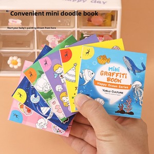 Libro da Colorare Mini con Cartoni Animati e Acquerelli per l'Educazione Precoce dei Bambini - 50 Fogli - Product Image 1
