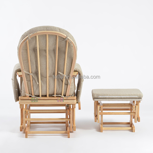 Fauteuil à bascule de maternité et d'allaitement 7 positions en bois pour chambre d'enfant et salon - Product Image 5