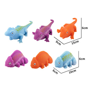 6 Estilos de Lindos Animales de 15CM de TPR Elástico, Sensoriales, Antiestrés, Coloridos, Educativos, Reptiles, Camaleones, Juguetes para Apretar - Product Image 6