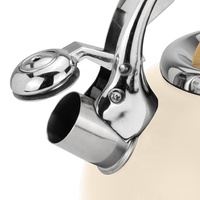 Nouveau design 3L couleur revêtement en acier inoxydable cuisinière sifflet bouilloire sifflement théière avec poignée en alliage de zinc