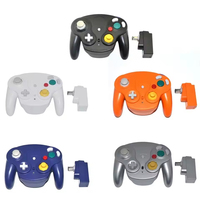 Manette de jeu sans fil BT 2,4 GHz avec moteur de vibration pour les contrôleurs GameCube NGC et Wii
