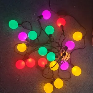 New Trong Nhà Ngoài Trời Vòng Hoa Ấm Trắng Nhiều Màu Cây Giáng Sinh Trang Trí Tiên Ánh Sáng Mini LED Globe Ball String Ánh Sáng