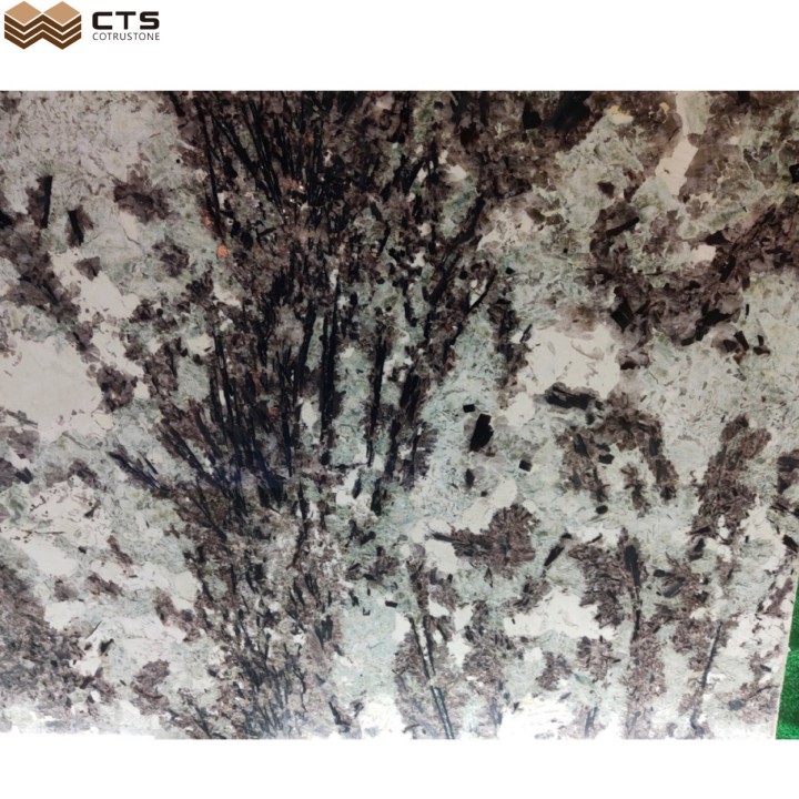 Luxury Light through polish snow fox marble slab product bar countertops interior wall decor tile