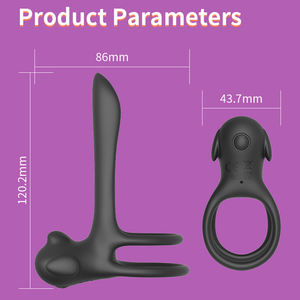 Vibrador de Pene con Anillo para el Pene, Vibración para Parejas, Control Remoto, Estimulador de Clítoris y Vagina, Erección Duradera, Anillo para el Pene para Adultos - Product Image 4
