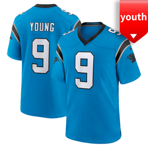 Groothandel geborduurde kwaliteitsjersey voor jeugd, Carolina American Football Jersey 9 # Bryce Young sneldrogend en ademend - Product Image 4