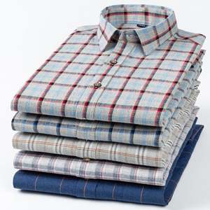 New Style Herren Baumwolle farbig Spinning Langarm <span class=keywords><strong>Shirt</strong></span> Daily Plaid <span class=keywords><strong>Shirt</strong></span> Mittelalter und Young Business <span class=keywords><strong>Shirt</strong></span> - Product Image 1