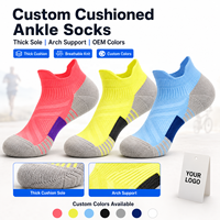 Chaussettes de course pour hommes de haute qualité, à séchage rapide, athlétiques, invisibles, pour l'extérieur, imprimées numériquement, en nylon/coton, design tricoté pour l'été