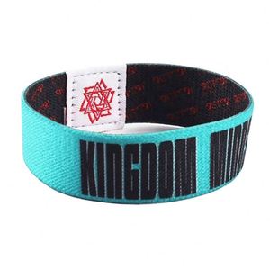 Bracelet en tissu élastique personnalisé avec logo imprimé double face pour la mode et les fins promotionnelles - Product Image 4