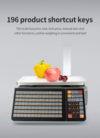 Échelle de calcul des prix d'impression d'étiquettes de code-barres numériques d'équilibre électronique de marchandises pour le supermarché