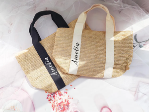 Grand sac fourre-tout de plage en paille tressée, sac à bandoulière léger et grande capacité pour les vacances d'été, sac à bandoulière en paille pour femme - Product Image 5