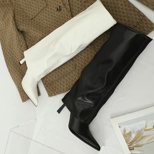 Botas de Mujer 2024, Estilo Retro, Corte Recto, 7CM, Botas Altas Hasta la Rodilla, Tacón de Aguja - Product Image 6