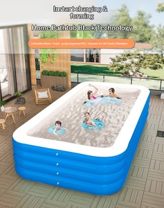 15010048 Fabricantes de Piscinas Inflables, Venta al por Mayor, Nueva <span class=keywords><strong>Piscina</strong></span> Familiar <span class=keywords><strong>Rectangular</strong></span> Azul y Blanca - Product Image 2