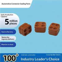 Bouchon d’étanchéité silicone à 4 trous, étanche pour boîtier de connecteur de faisceau automobile