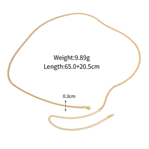 Verão aço inoxidável praia barriga cadeia corpo cadeia jóias 18k banhado a ouro cintura cadeia mulheres - Product Image 4