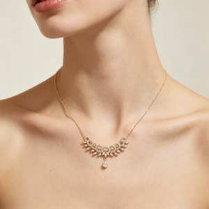Collier de mariée en or massif 18 carats Au750, chaînes fines en or véritable, pendentifs avec zircon, colliers personnalisés avec <span class=keywords><strong>nom</strong></span>, bijoux fins - Product Image 2