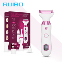 Digitaler Elektrischer Damen-Körperhaarrasierer Bikini-Trimmer Körperhaartrimmer und Barttrimmer Set Gesichtshaarentferner