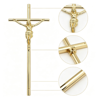 Crucifix de cercueil de croix de cercueil en plastique ornemental de Style européen avec accessoires de décoration funéraire de Jésus