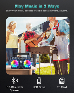 <span class=keywords><strong>Radio</strong></span> AM FM Portátil Inalámbrica con Altavoz Doble, <span class=keywords><strong>Luz</strong></span> de Colores, USB-C, Recargable Solar, Radios Transistor Portátiles - Product Image 3