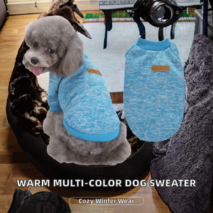 Solid Color Pet <b>Dog</b> Winter Warm Fashion Simple Polyester Comfortable XL <b>Sweater</b> Fully Customized And Quality Approved - Product Image 2