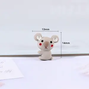 14mm designer kawaii resina fai da te 3d craft phone accessori per unghie simpatico cartone animato mini gatto orso cane coniglio elefante charms