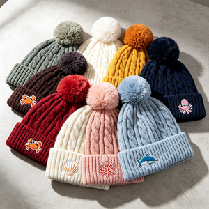 <span class=keywords><strong>Gorro</strong></span> de Invierno Tejido con Forro de Hilo Grueso y Logotipo Personalizado, <span class=keywords><strong>Gorro</strong></span> de Punto Cálido y Elástico <span class=keywords><strong>para</strong></span> Nieve, Esquí y Actividades al Aire Libre <span class=keywords><strong>para</strong></span> Mujer, con Pompón de Peluche - Product Image 5