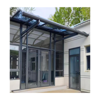 Auvent d'entrée en polycarbonate et aluminium de qualité supérieure avec réduction du bruit pour jardin et patio