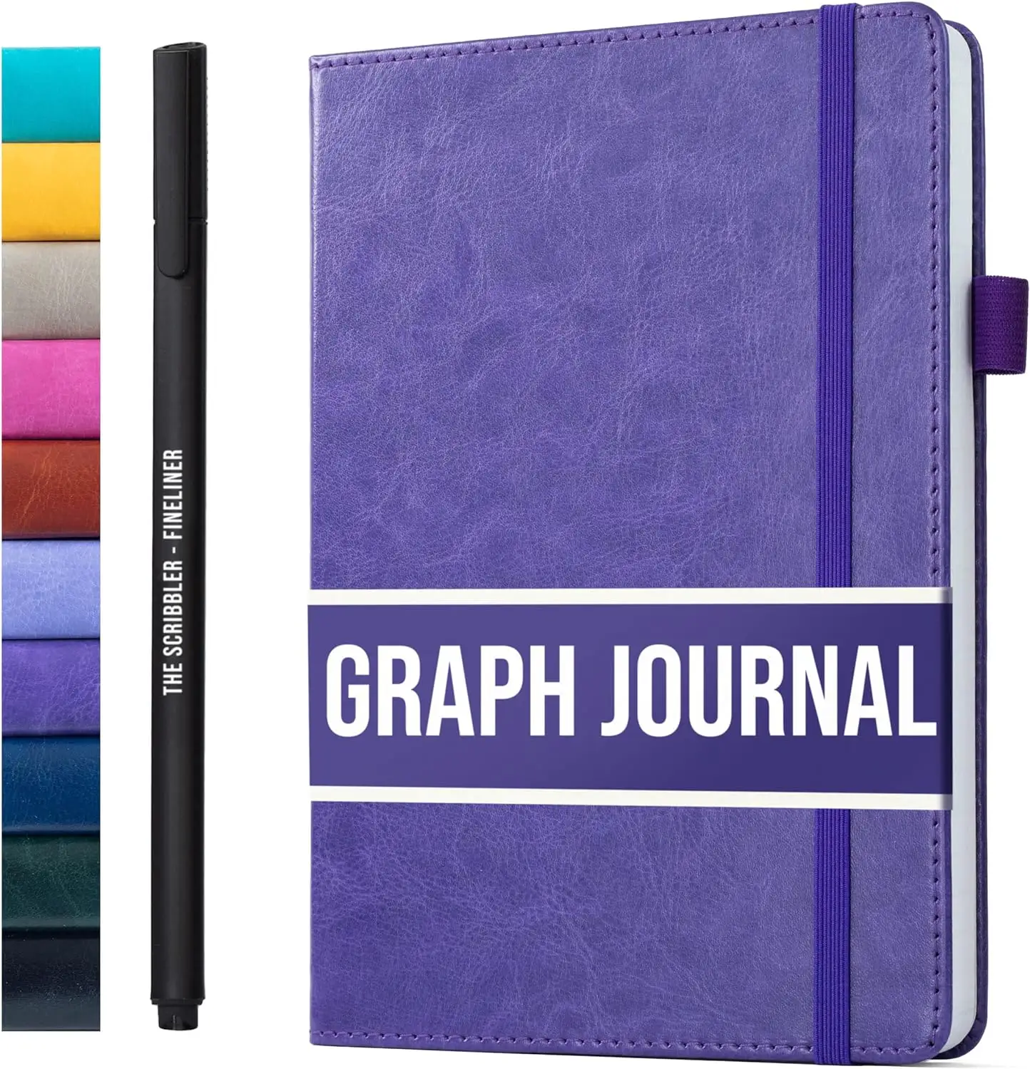 A5 Graph Grid Journal Notebook | 200 pages, 120gsm thick paper, 2 bookmarks, penloop, elastic band