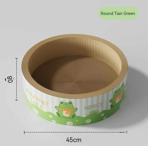 Modernes Katzen-Kratzbrett und Bett in Einem Großes Schalenförmiges Design Umweltfreundliches Wellpapier Langlebiges Katzenspielzeug & Zubehör - Product Image 4