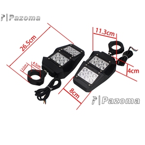 UTV dikiz yan aynalar LED Spot ışıkları 1.75 ve 2 inç Roll Bar Polaris RZR XP1000 - Product Image 2