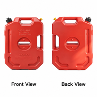 CARFU Bidon d'essence portable 10L, carré, avec trou de verrouillage central, réservoir de secours en PE, montable hors route, anti-fuite