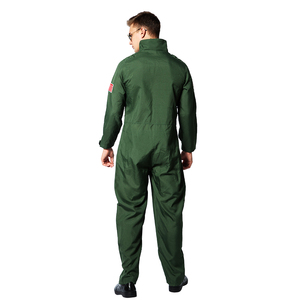 Movie Cosplay American Airforce Uniform Halloween <strong>Costumes</strong> for <strong>Men</strong> Adult <strong>Army</strong> Green Pilot Jumpsuit - Product Image 3