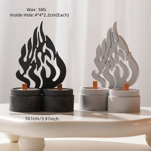 <span class=keywords><strong>Moule</strong></span> en silicone pour <span class=keywords><strong>bougeoir</strong></span> en béton Ha Esh Sheli, <span class=keywords><strong>moule</strong></span> pour <span class=keywords><strong>bougeoir</strong></span> Chai Shabbat, décoration Hanouka Judaica, fabrication artisanale en ciment et plâtre - Product Image 2