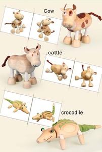 Bằng Gỗ Động Vật Bức Tượng Đầu Học Tập Động Vật Học Tập Đồ Chơi Cho Trẻ Em Bằng Gỗ Trang Trí Montessori Hỗ Trợ Giảng Dạy - Product Image 6