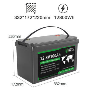 12,8 В 100 ах литий-железо-фосфатная батарея с серийной и параллельной системой для хранения солнечной энергии морской трехколесный велосипед Гольф-кар - Product Image 4